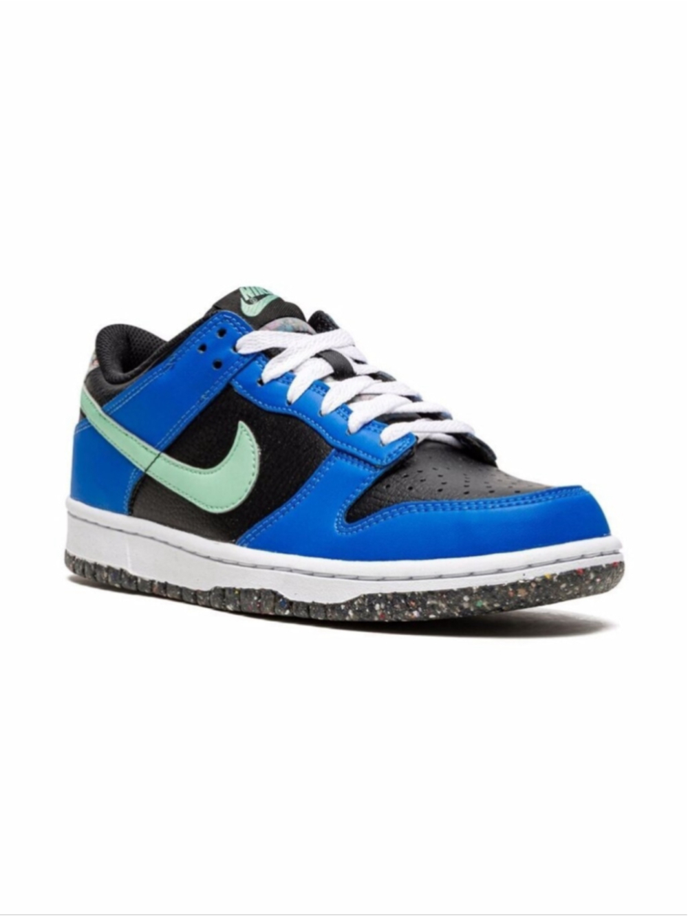 Nike Dunk Low SE (GS) Blue Black Leather Athletic Sneakers Size 4.5 Youth
